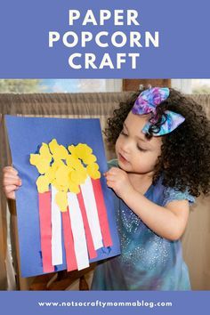 Popcorn Projects For Kids, Circus Activities Preschool Crafts, Circus Projects For Toddlers, Theater Crafts For Preschool, Popcorn Art Preschool, Movie Crafts Preschool, Carnival Toddler Crafts, Circus Theme Crafts Toddlers, Popcorn Art For Kids