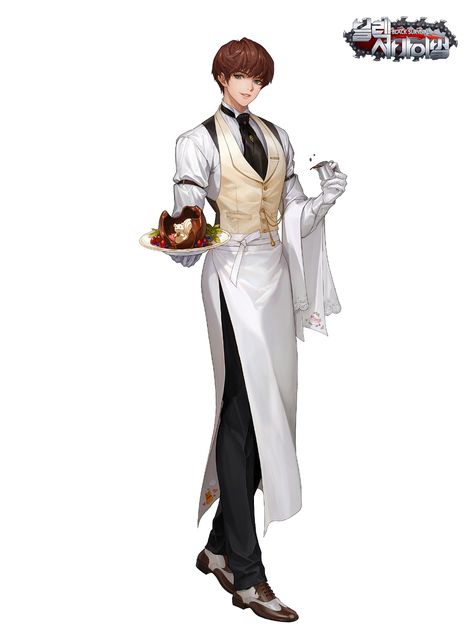 Servant Outfit Male, Waiter Outfit, Butler Outfit, Black Survival, Eternal Return, Immortal Soul, Studio Photography Fashion, Game Character Design, Body Poses