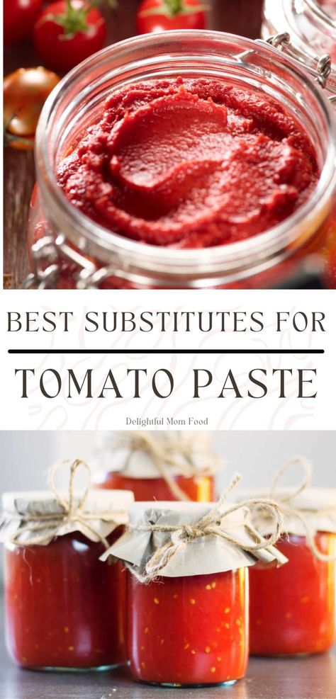 tomato paste substitute Substitute For Tomato Paste, Pasta Sauce Without Tomatoes, Tomato Allergy, Homemade Tomato Paste, Tomato Paste Recipe, Paste Recipe, Cooking Dishes, Clam Recipes, Stewed Tomatoes