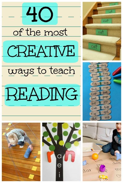 Crazy fun and creative ways to teach kids to read! This step by step post makes learning to read easy and fun! Literacy Through Play, Play Based Learning Kindergarten, Learning To Read Games, Fun Reading Games, Teach Kids To Read, Reading Games For Kids, Reading For Kids, Tutoring Ideas, Fun Reading Activities