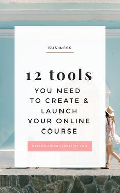 The Tools Tech You Need to Create Launch Your Online Course: In this post, I'm sharing a comprehensive list of all of the tools and software I used to create, design and sell my signature online program. #launchtips #onlinecourselaunch #businesstips #businessgrowth via @katewilkinsoncr Launch Strategy, Course Launch, Online Course Creation, Create Online Courses, Online Business Tools, Marketing Program, My Signature, Online Programs, Create Design