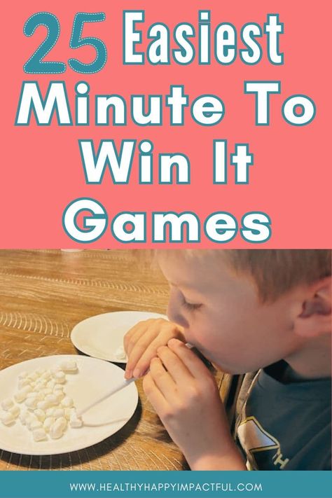 easy and fun minute to win it games for kids, teens, and adults; home; school; kindergarten First Grade Minute To Win It Games, 3rd Grade Games Activities Fun, Minute To Win It Games For School, Minute To Win It Games Elementary, Disney Minute To Win It Games, Elementary Minute To Win It Games, Fun Things For Kids To Do, Marshmallow Minute To Win It Games, Minute To Win It Games For Kids School