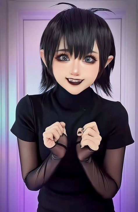 Mavis Hairstyle, Cosplay Black Hair, Black Hair Cosplay, Mavis Cosplay, Hotel Transylvania Costume, Dracula Hotel Transylvania, Ideas Disfraz, Hotel Transylvania Movie, Mavis Hotel Transylvania