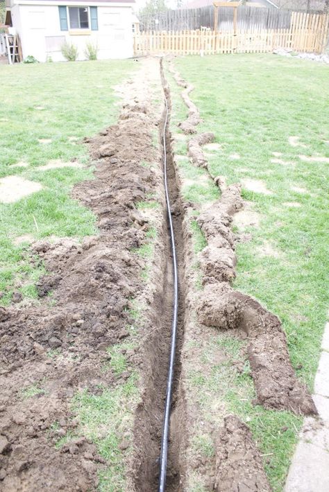 Half Acre Backyard Ideas, Tools Tattoo, French Drain, Backyard Diy, Garden Wallpaper, Garden Idea, Decoration Garden, Water Faucet, Garden Yard Ideas