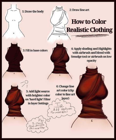 How To Draw Tight Clothing, How To Color Clothes, Realism Tips, Dress Shading, How To Shade Clothes, Clothes Rendering, Mildly Interesting, Body Type Drawing, Procreate Tips