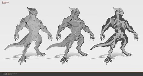 ArtStation - Draelish - Anatomy, Sam Santala Dragon Anatomy, Anime Demon Boy, Body Reference Drawing, Alien Creatures, Anime Canvas, Monster Design, Fantasy Dragon, Life Drawing, Creature Design