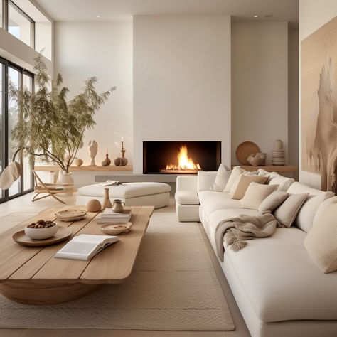 Natural Light Living Room Ideas, Scandi Lounge Room, Zetels Modern Living Rooms, Living Room Trends 2025 Interior Design, Soft Living Room Aesthetic, Beige Sofa Living Room Color Schemes Colour Palettes, Beige And Wood Living Room, White Living Room Apartment, Modern Scandinavian Interior Living Rooms