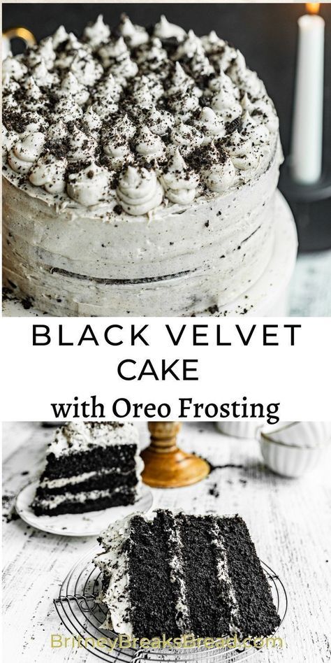 Oreo Cream Cheese Frosting, Black Velvet Cake, Oreo Cream Cheese, Black Velvet Cakes, Oreo Frosting, Oreo Cream, Easy Eat, Dessert Dips, Deilig Mat