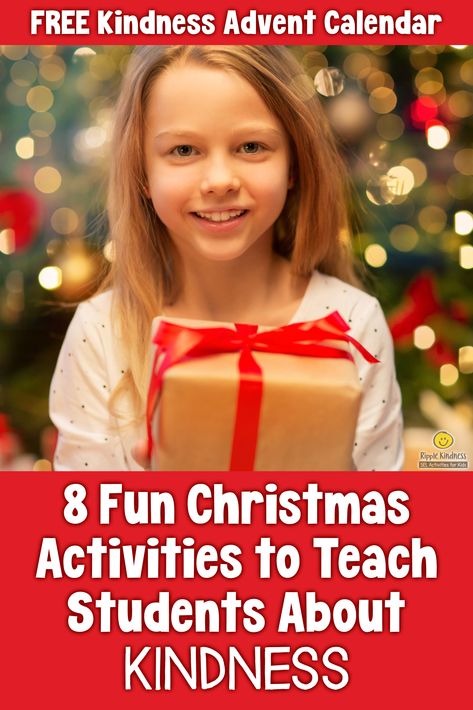 Engage tired and restless students at the end of the year with fun Christmas kindness activities that create a positive vibe in your classroom. Lots of great kindness ideas to build character and respect for classmates. From checklists to collaborative bulletin boards, which activity are you going to participate in? Oh, and don't forget to grab your freebie! #characterbuilding #classroomcommunity #Christmasactivities #Christmasfun #freeprintable#teacherproblems #freebies #endofyear Teacher Kindness Ideas, Kindness Ninjas Kindergarten, Christmas Kindness Activities, Christmas Girl Scout Activities, Elementary Sel, Kindness Advent Calendar, Mindful Activities For Kids, Kindness In The Classroom, Activities For Christmas