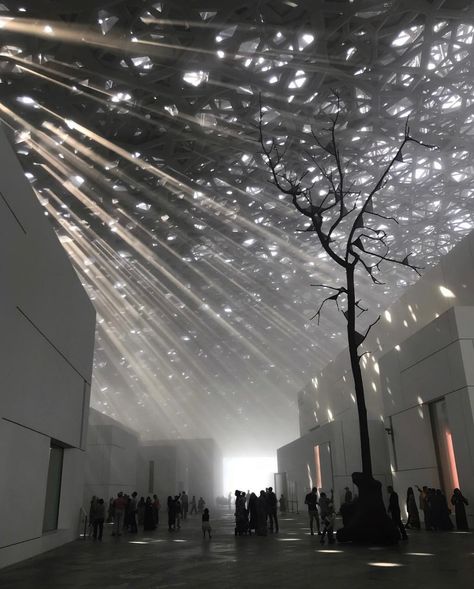 Louvre Abu Dhabi, Light Art Installation, John Ruskin, Lighting Lamp, Louvre Museum, Zaha Hadid, Design Light, Light Architecture, Types Of Lighting