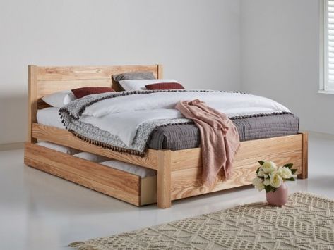 Get Laid Beds, Wooden Bed With Storage, Double Bed With Storage, Underbed Storage Drawers, Bed Frame With Drawers, Ottoman Storage Bed, Oak Beds, Small Bedrooms, Classic Bed