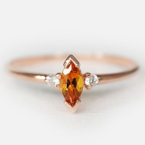 Citrine Wedding Ring, Oval Morganite Ring, Deco Rose, Detailed Engagement Ring, Ring Marquise, Marquise Ring, Aquamarine Engagement Ring, Cvd Diamond, Natural Gemstone Ring