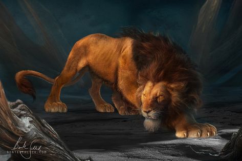 The Lion King (SCAR) Art by: Bente Schlick Scar Concept Art, Kiara Lion King, Lion King Scar, The Lion King Characters, Watch The Lion King, Scar Lion King, Lion King Story, Lion King Fan Art, Lion Photography