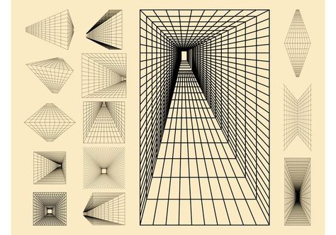 Wireframe Art, Types Of Perspective, Perspective Design, Perspective Drawing Architecture, Perspective Drawing Lessons, Perspective Art, Perspective Drawing, Illusion Art, Wireframe