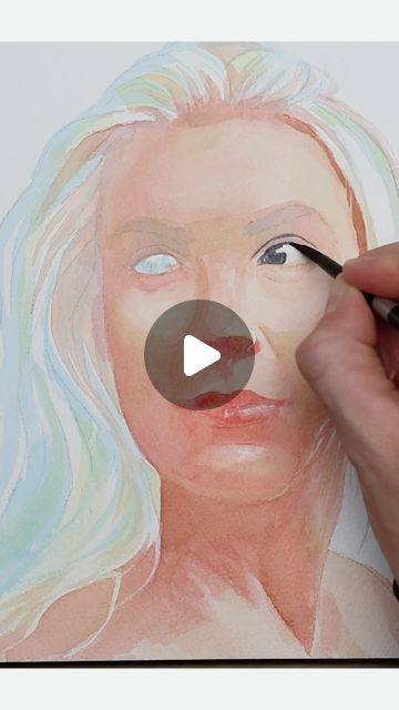 Emily Olson on Instagram: "Here’s a quick process video of my portrait of Julia!
#watercolor #watercolorportrait #portraitpainting #portraitinwatercolor #watercolorart #watercolorpainting #watercolorartist #paintanyway" Watercolor Portrait Painting Tutorials, Watercolor Portraits Easy, Watercolor Portrait Tutorial, Portrait Painting Tutorial, Portrait Tutorial, Watercolor Portrait Painting, Watercolor Tips, Watercolor Portrait, Easy Watercolor