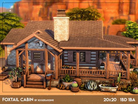 Sims 4 Cabin In The Woods, Sims 4 Mountain Lodge, Sims 4 Western House, Log Cabin Sims 4, Sims 4 Barndominium, Sims Cabin House, Sims 4 Cabin Interior, Sims 4 Log Cabin Cc, Chestnut Ridge Sims 4