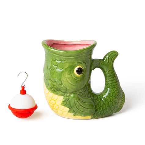 PRICES MAY VARY. Fishy Design: Add a splash of fun to your mornings with our Fish Design Mug, shaped like a fish for a touch of whimsy during your daily routine. It's sure to make you smile with every sip! Bobber Infuser: Elevate your tea with a twist! Our mug includes a unique bobber tea infuser, for fishing lovers and those who enjoy a good beverage. It doubles as a coffee mug for versatile use. Gift for Fishing Lovers: For fathers day, Christmas, or birthdays, this mug makes a great gift for Themed Mugs Ceramics, Matching Mugs Ceramics, Mugs With Cool Handles, Ceramic Gifts For Boyfriend, Fish Ceramics Pottery, Gifts For People Who Have Everything, Ceramic Mugs Designs Creative, Cool Mugs Ceramics, Clay Mug Designs