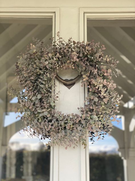 Spring Front Door, Floral Door Wreaths, Faux Eucalyptus, Indoor Wreath, Spring Front Door Wreaths, Eucalyptus Branches, Eucalyptus Garland, Greenery Garland, Eucalyptus Wreath