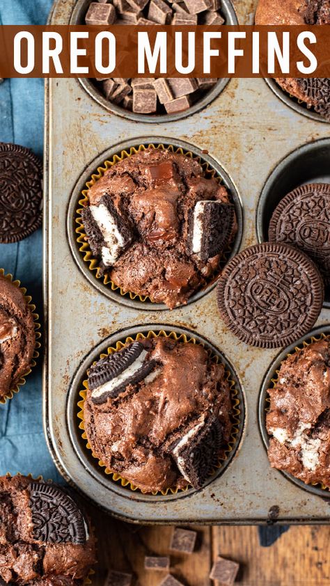 Oreo Muffins, Double Chocolate Chip Muffins, Dark Chocolate Chip Cookies, No Judgement, Double Chocolate Chip Cookies, Oreo Recipes, Oreo Dessert, Chocolate Chip Recipes, Best Chocolate Chip Cookie