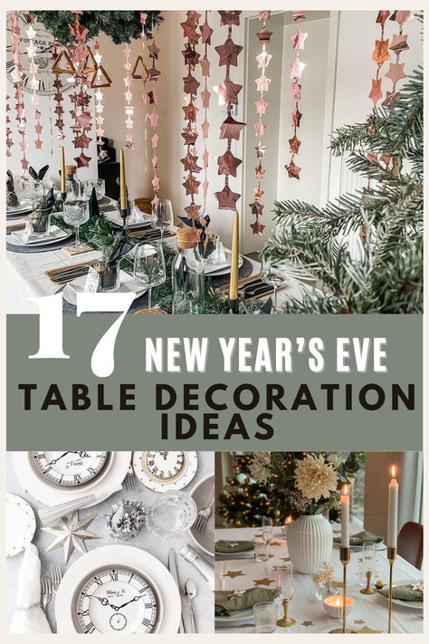 17 New Year's Eve table decoration ideas New Year Table Centerpieces, New Eve Table Decor, New Year’s Eve Table Centerpiece, New Year Eve Table Decorations, New Year’s Eve Table Decor, New Years Table Decorations Ideas, New Year Table Setting Ideas, New Year Dinner Table Decoration, New Years Table Decor