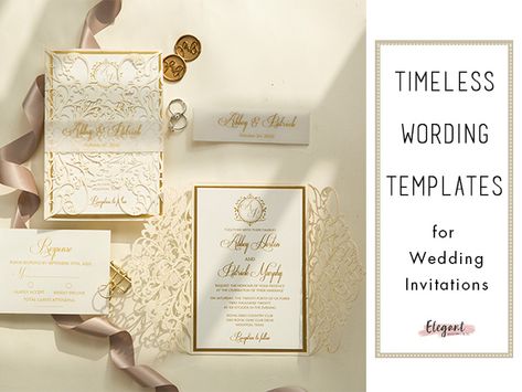 10 Timeless Wedding Invitation Wording Templates for Your Big Day - Elegantweddinginvites.com Blog Wedding Invitation Wording Templates, Wedding Invitation Wording Examples, Safe The Date, White Lily Flower, Foil Printing, Laser Cut Invitation, Wedding Invitations Online, Indian Wedding Invitations, Laser Cut Wedding