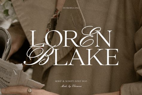 Loren Blake – Elegant Serif & Script Font Duo. Loren Blake font is a timeless, classic typography. The capital letters of the script are large and prominent, which gives this font a distinct look. Play with your letter spacing to add even more class to your designs. Perfect for titles, branding, wedding invitations, packaging, and […] Get your free download of the Loren Blake Duo Font now at FreeFontDL - Free Font Download! Minimalist Font, Writing Fonts, Best Script Fonts, Elegant Script Fonts, Gothic Fonts, Font Duo, Modern Script Font, Free Script Fonts, Aesthetic Fonts