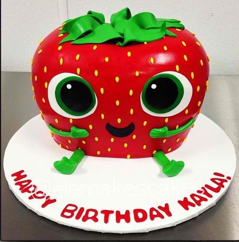 Cute strawberry cake 3d Strawberry Cake, Strawberry Shaped Birthday Cake, Strawberry Themed Birthday Cake, Strawberry Birthday Cake Kids, Koala Cakes, Strawberry Shaped Cake, Strawberry Theme Cake, Strawberry Themed Cake, Cute Strawberry Cake