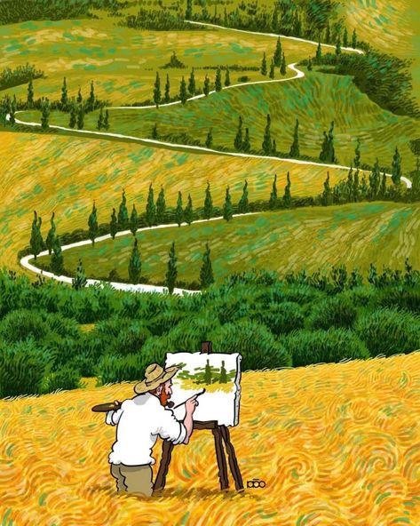 Artist Alireza Karimi Moghaddam Recreates Vincent Van Gogh’s Art In His Own Style Alireza Karimi, Lukisan Van Gogh, Desenhos Van Gogh, فنسنت فان جوخ, Van Gogh Wallpaper, Van Gogh Landscapes, Vincent Willem Van Gogh, Little Buddha, Vincent Van Gogh Art