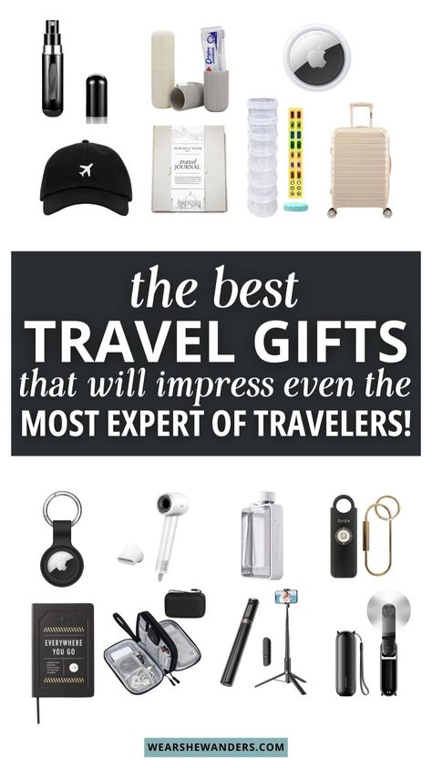 Gifts For The Traveler, Essential Aesthetic, Best Travel Gadgets, Cheap Travel Hacks, Travel Gift Ideas, Gifts For Travelers, Best Travel Gifts, Road Trip Packing, Best Travel Accessories