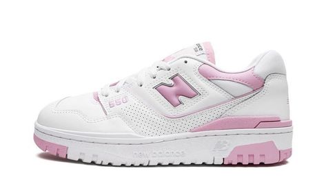 Bubblegum New Balance 550, Light Pink New Balance Shoes Outfit, Back To School Shoes 2024-2025, Shoe Inspiration Sneakers, Pink Chunky Shoes, White And Pink Shoes, Pink Sneakers Women, New Balance Shoes Women, Cute Pink Shoes