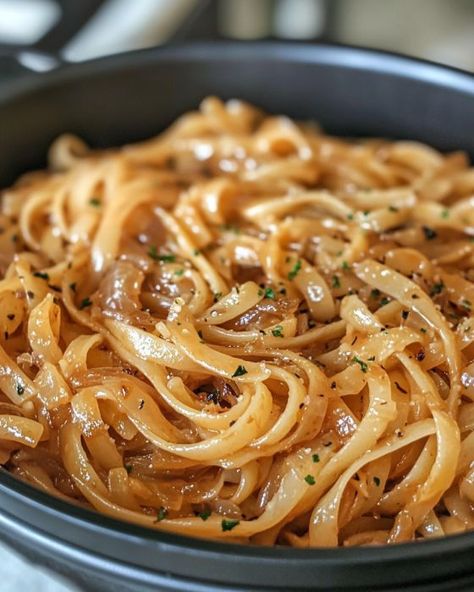 Divine! Haven't tried this until now, but the flavors are incredible Different Ways To Use Spaghetti Noodles, Slow Cooker Caramelized Onions Pasta, Best Fresh Pasta Recipe, One Pan Caramelized Onion Pasta, Insanely Good Recipes.com, Cold Pasta Meals, Easy Side Pasta Dishes, Best Pasta Dishes Dinners, Fazolis Pasta Recipes