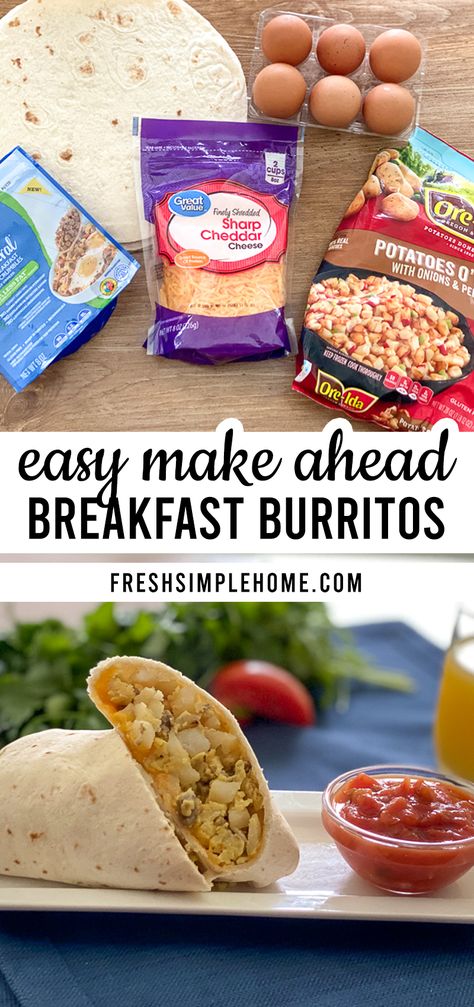 Homemade Breakfast Burritos, Make Ahead Breakfast Burritos, Easy Breakfast Burritos, Healthy Breakfast Burrito, Freezer Breakfast Burritos, Breakfast Burritos Frozen, Breakfast Burritos Recipe, Frozen Breakfast, Breakfast Wraps