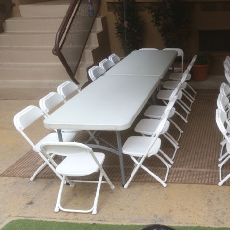 Kids Folding Chair, Kids Party Rentals, Kids Tables, White Folding Chairs, Chair Rentals, Wayfair Living Room Chairs, Party Chairs, Wrought Iron Patio Chairs, Outdoor Wood Furniture