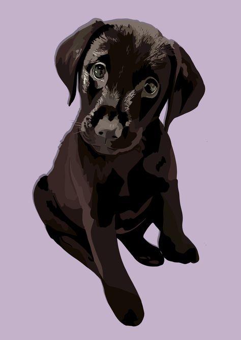 Black Dog Drawing, Dog Portraits Art, Labs Art, Dog Line Art, Dog Animation, Black Puppy, Dog Line, Animal Portraits Art, Sketch Inspiration