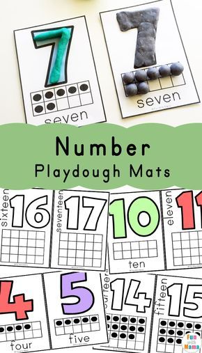 Number Playdough Mats - Fun with Mama