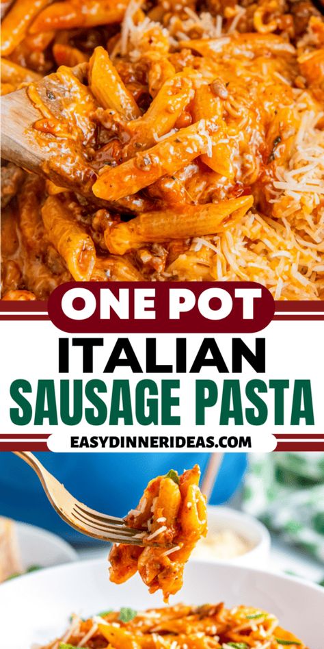 Ground Italian Sausage Recipes, Sweet Italian Sausage Recipes, Sausage Pasta Recipe, Ground Sausage Recipes, Sausage Skillet, Sausage Crockpot, Sausage Recipes For Dinner, Sausage Dinner, Sausage Pasta Recipes