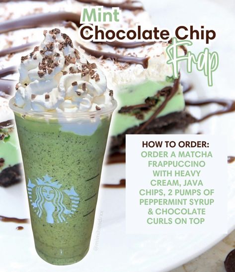 Starbucks Halloween Drinks, Starbucks Chocolate, Starbucks Drink Menu, Starbucks Matcha, Starbucks Secret Menu Recipes, Mint Drink, Peppermint Syrup, Frappuccino Inspired Recipes, Secret Starbucks Recipes