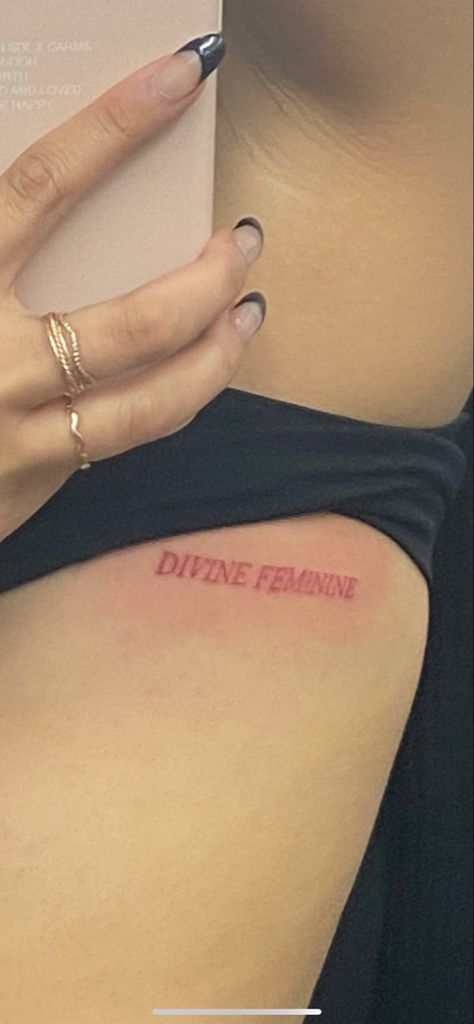 Feminine Devine Tattoos, Minimal Feminism Tattoo, Radical Feminist Tattoo, Feminine Rage Tattoo, The Divine Feminine Tattoo, Devine Tattoo, Feminism Tattoo, Divine Feminine Tattoo, Tattoo Money