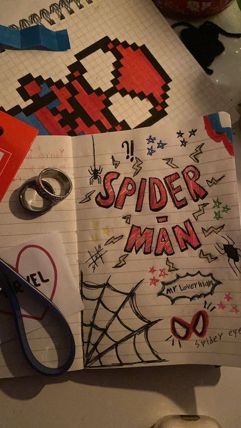 Bilik Tidur Perempuan, Foto Kelakar, Spiderman Gifts, Spiderman Drawing, Spiderman Theme, Spiderman Art Sketch, Seni Dan Kraf, Diy Journal Books, Desen Anime