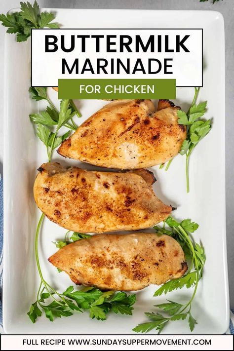 Buttermilk Marinade for Chicken Buttermilk Marinade For Chicken, Tender Chicken Recipes, Vinegar Chicken Marinade, Buttermilk Chicken Marinade, Buttermilk Marinated Chicken, Buttermilk Marinade, Best Sauce Recipe, Make Your Own Buttermilk, Marinade For Chicken