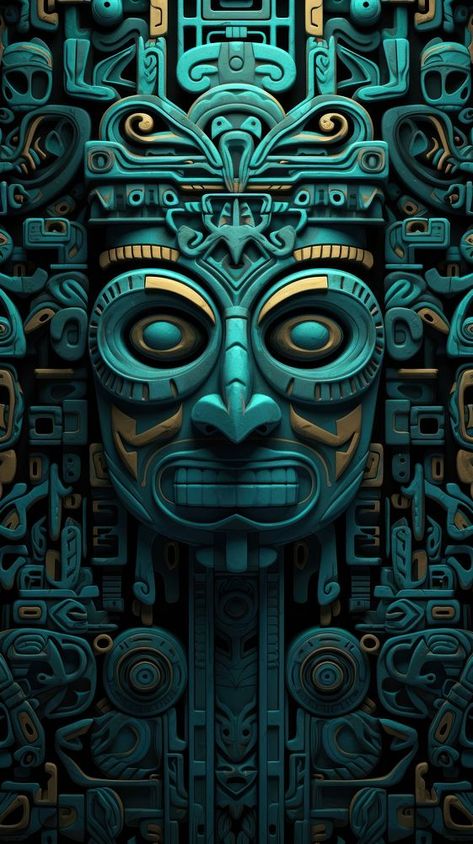 Aztec Pattern Art, Aztec Architecture, Enlightenment Art, Aztec Gods, Aztec Background, Aztec Temple, Aztec Wallpaper, Colombian Art, Ancient Aztecs