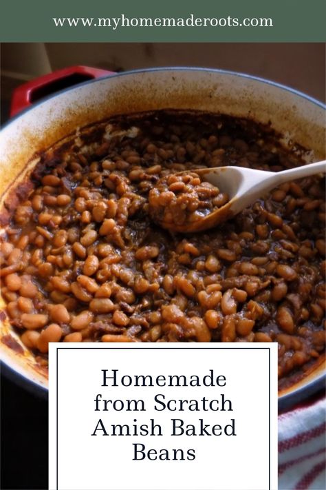 These Amish Baked Beans are made from scratch but are worth that little bit of extra effort. And they are perfect with grilled burgers and hot dogs for your backyard cookouts and picnics. #Amishrecipes #bakedbeans Homemade Baked Beans Recipe, How To Cook Beans, Baked Beans From Scratch, Low Carb Dessert, Dry Beans Recipe, Best Baked Beans, Homemade Baked Beans, Cooking Dried Beans, Baked Bean Recipes