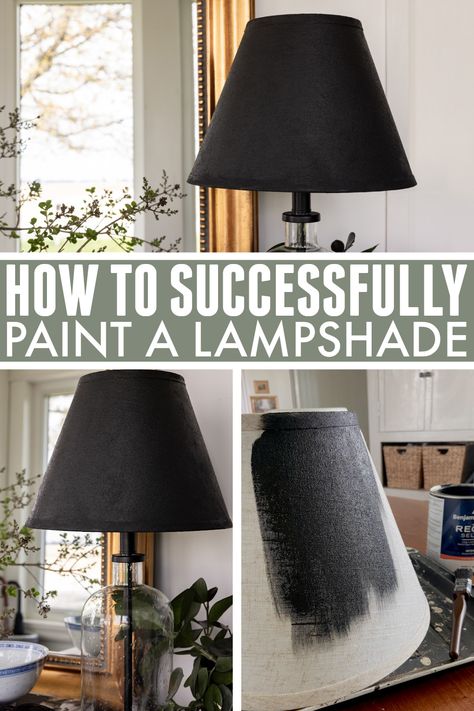 What do you do if you have a lampshade that is just the right shape and size but not quite the right color? Do you throw it out? No! You paint it! Here's how to paint a lampshade. How To Redo A Lamp Shade Diy, Decorate Lampshade Diy, Painting A Lampshade Diy, Decorating A Lamp Shade, Diy Lamp Shade Paint, How To Paint Lampshades, Painting Lampshades Ideas Diy Projects, Redo A Lamp Shade, How To Paint A Lampshade