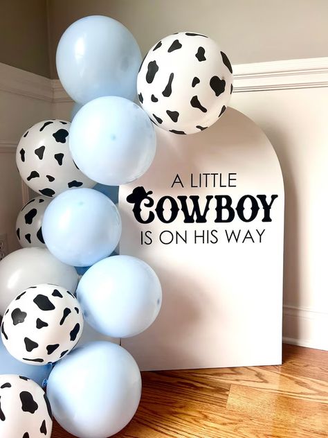 A Little Cowboy is on the Way Decal for Baby Boy Baby Shower Sign Making Baby Boy Cowboy or Rodeo Themed Shower Event Planner Decal - Etsy Cowboy Baby Shower Theme, Rodeo Baby Shower, Baby Boy Cowboy, Rodeo Baby, Cowboy Baby Shower, Baby Bells, Cowboy Theme, Baby Shower Sign, Little Cowboy