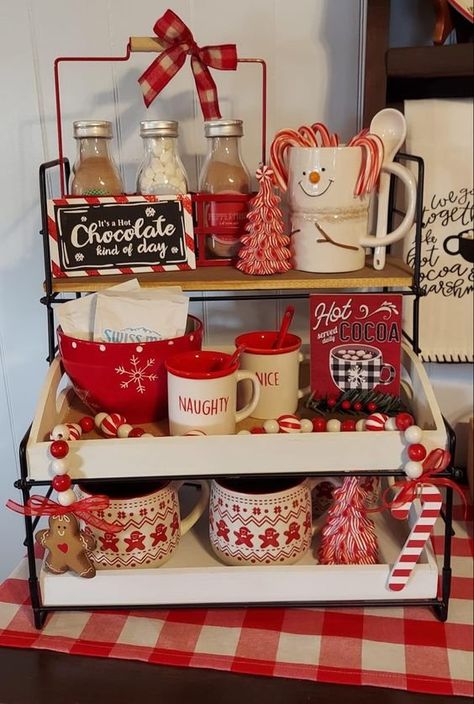 67 Hot Chocolate Station Ideas That Will seriously Warm Up Your Winter! — Smartblend Hot Cocoa Bar Ideas Christmas, Hot Chocolate Station Ideas, Christmas Coffee Bar Ideas, Christmas Hot Chocolate Station, Hot Cocoa Bar Decor, Cocoa Bar Ideas, Hot Cocoa Bar Ideas, Hot Cocoa Bar Christmas, Christmas Hot Chocolate Bar