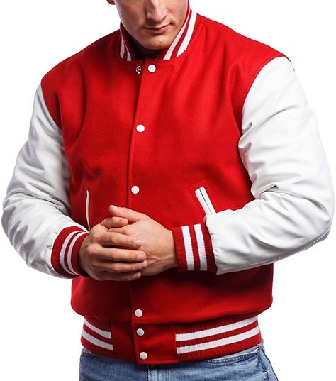 Plain Jacket, Varsity Jacket Women, Varsity Letterman Jackets, Varsity Jacket Men, Leather Sleeves, Letterman Jacket, Leather Sleeve, Baseball Jacket, Mens Clothing Styles