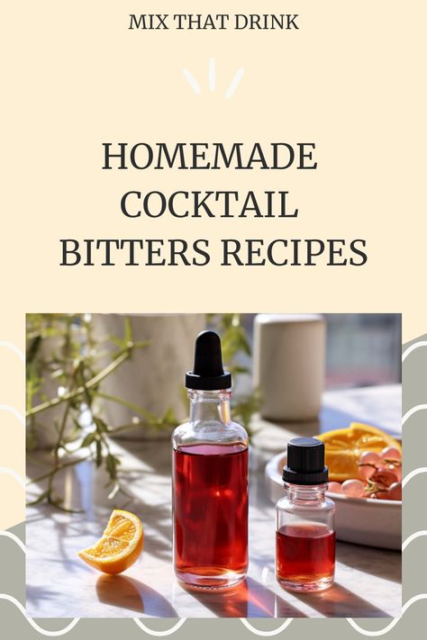 Homemade Angostura Bitters Recipe, Home Made Bitters, Make Your Own Bitters, Cocktail Bitters Recipes, Pecan Bitters Recipe, Diy Bitters Recipes, Bitter Cocktail Recipes, Chocolate Bitters Recipe, Homemade Old Fashion Mix Recipe