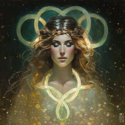 Virgo Energy, Taurus Art, Divine Feminine Art, Virgo Art, Celtic Goddess, Infinity Knot, Zodiac Art, Fantasy Art Landscapes, Virgo Zodiac