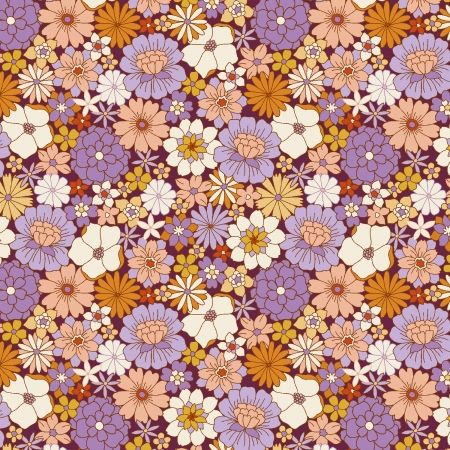 Boho Designs, Floral Border, Modern Fabric, Border Design, Color Shades, Fabric Collection, Pattern Art, Floral Pattern, Lilac