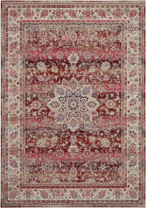 Vintage Kashan VKA01 Red Rug Nourison Rugs, Traditional Persian Rugs, Rug Patterns, Kashan Rug, Artisan Rugs, Medallion Design, Red Area Rug, Red Rug, Hand Tufted Rugs